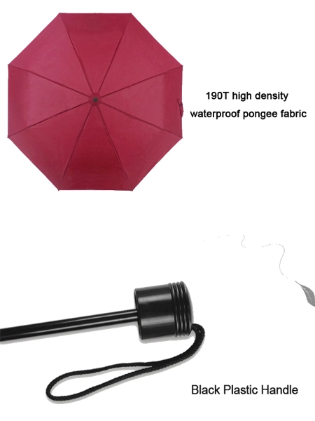 Cheap Manual Open Compact 3 Fold Umbrella Promotion