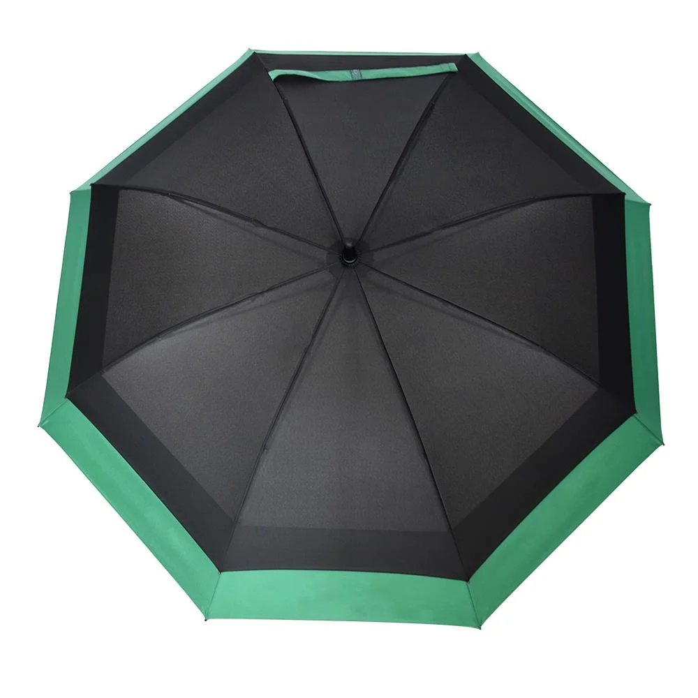 Fashion Automatic Double Layer Rain Sun Extended Telescopic Auto Striahgt Golf Umbrella with a Air Vent for Windproof