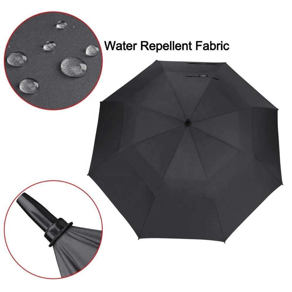 Factory OEM Promotion Advertising Black Wholesale Cheap Price Big Size Auto Rain Golf Umbrella with Custom Logo Print