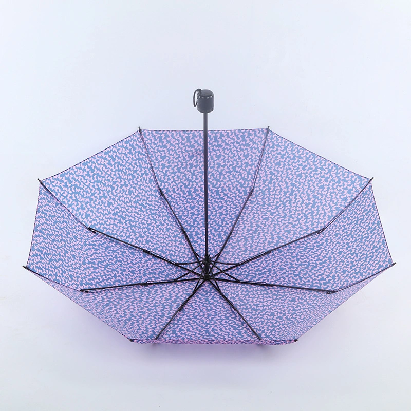 21 Inch 8 Panel Three Folding Umbrella Rain Waterproof High Quality Umbrella