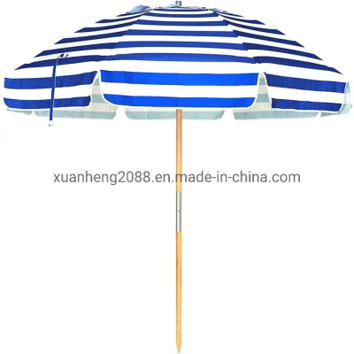 Ombrelli parasole da esterno con frangia per protezione solare UV portatili con palo in legno personalizzati con nappe
